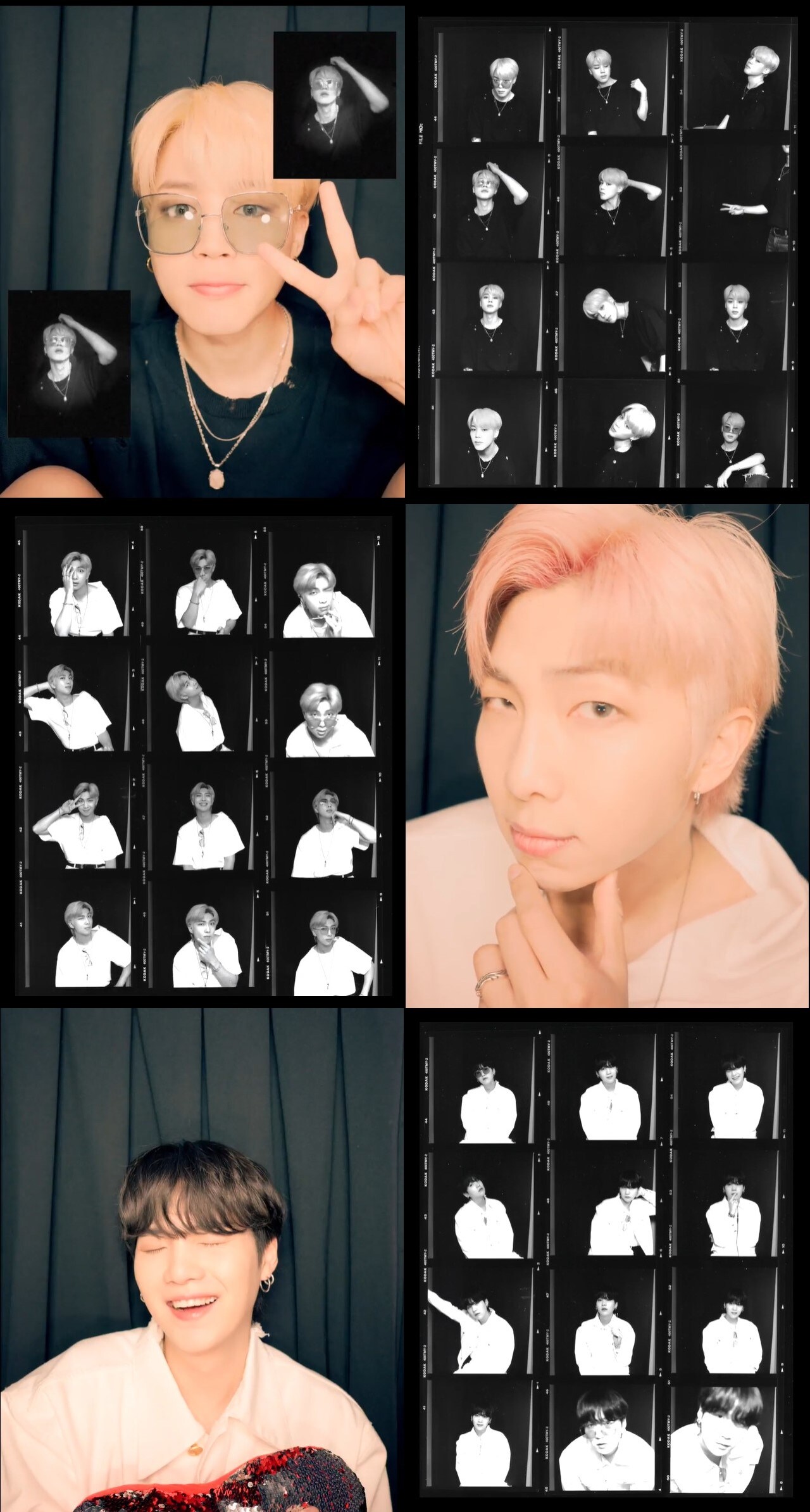 BTS「Butter」コンテンツ“Photo Booth”JIMIN Ver.、RM Ver.、SUGA Ver.。