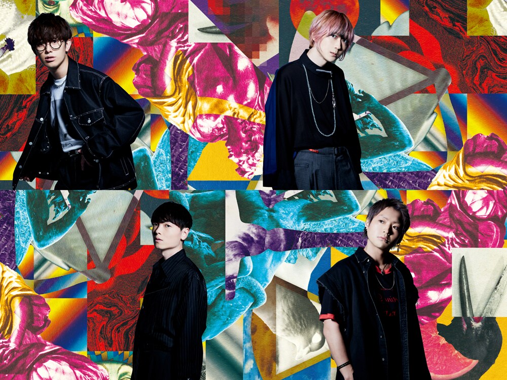 BLUE ENCOUNT。左上が田邊駿一（Vo, G）。