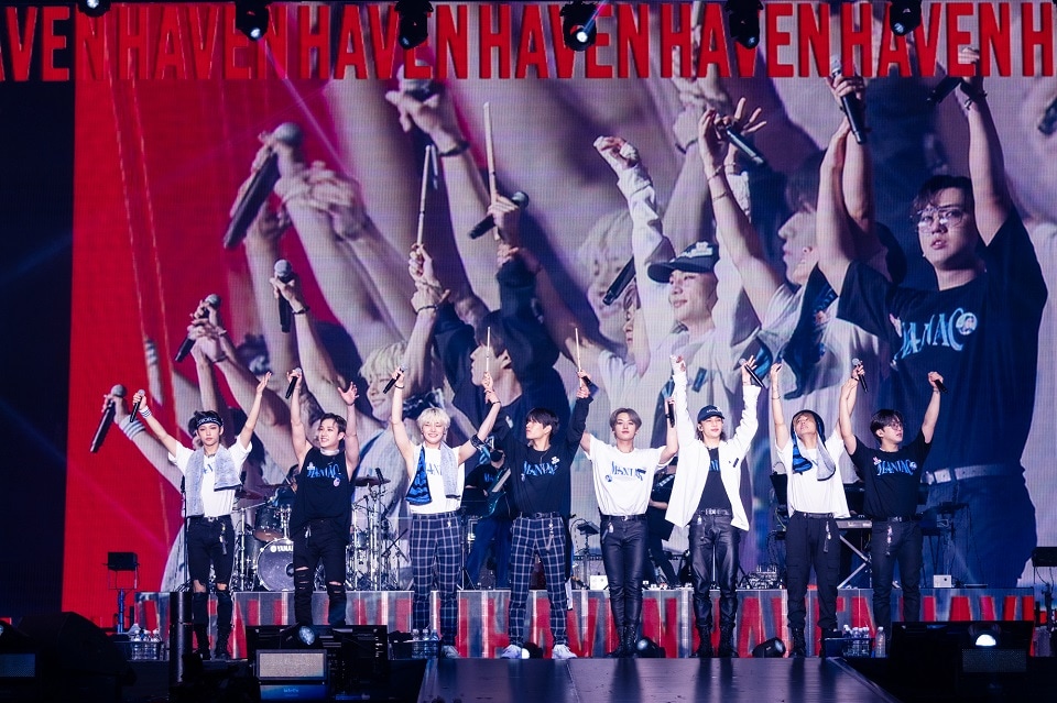 Stray Kids「Stray Kids 2nd World Tour "MANIAC" in JAPAN」国立代々木競技場第一体育館公演の様子。（撮影：田中聖太郎）